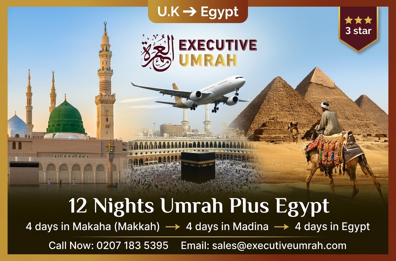 3 Star 12 Nights Umrah Plus Egypt
