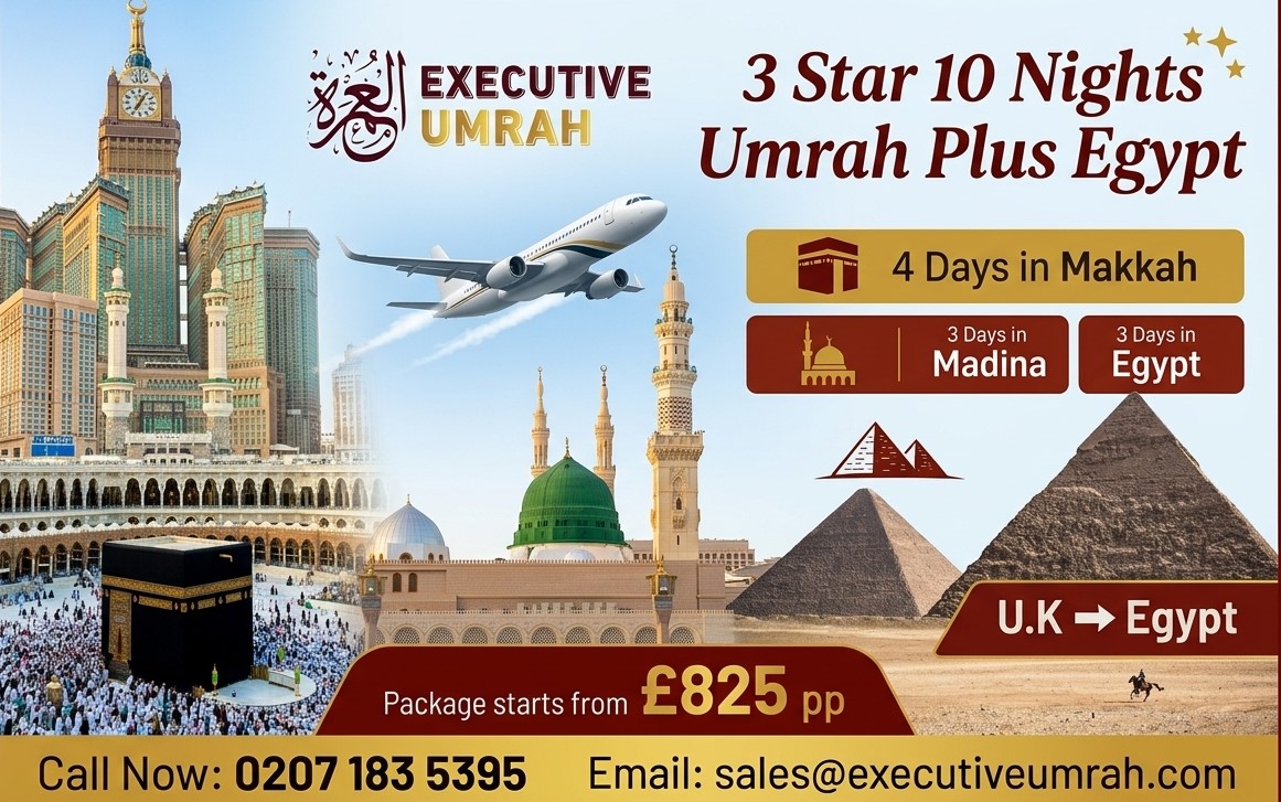 3 Star 10 Nights Umrah Plus Egypt