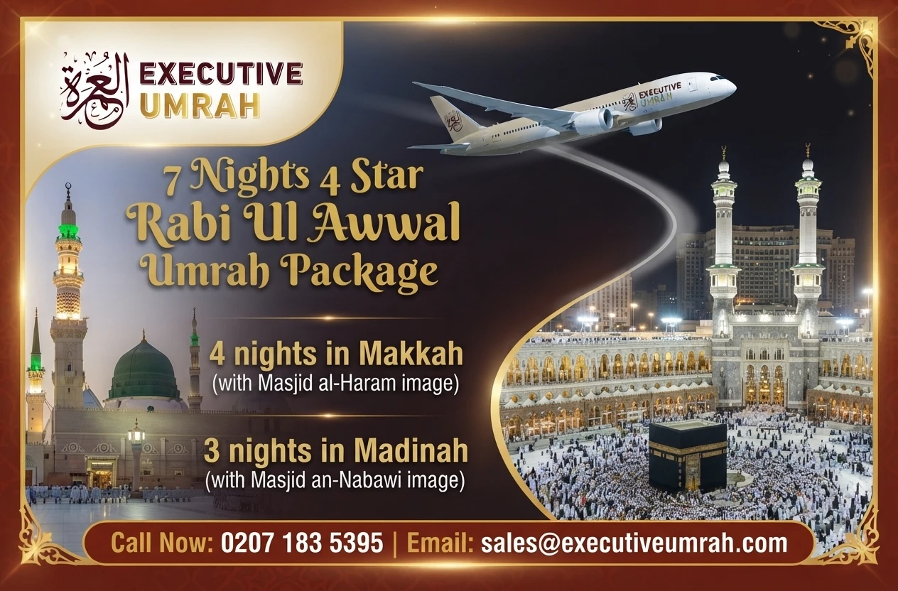 7 Nights 4 Star Rabi Ul Awwal Umrah Package