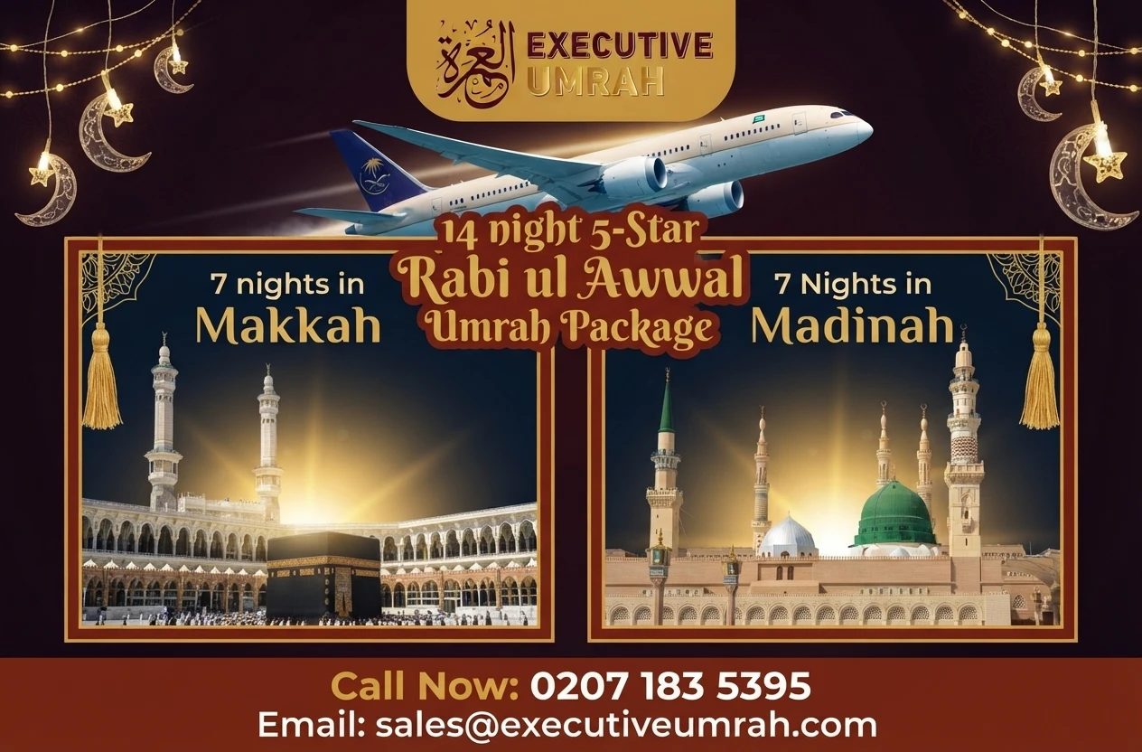 14 night  5-Star Rabi ul Awwal Umrah Package