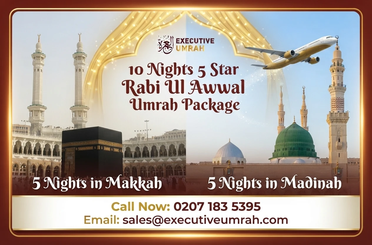 10 Nights 5 Star Rabi Ul Awwal Umrah Package
