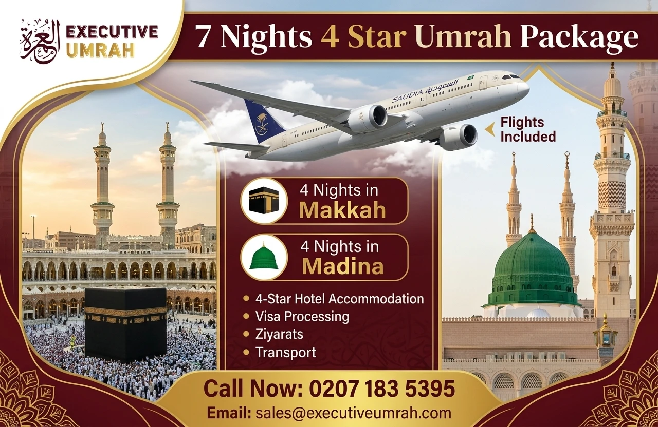 7 Nights 4 Star Umrah Package