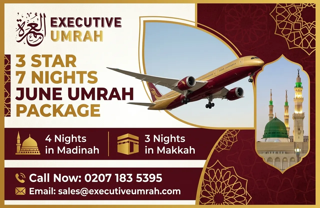 3 Star 7 Nights June Umrah Package