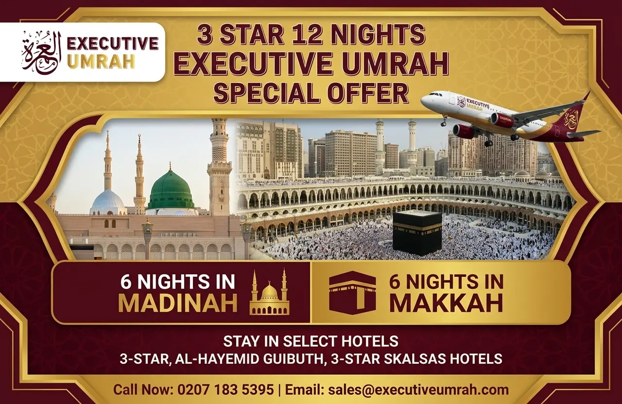 3 Star12 Nights Executive Umrah Special Offer